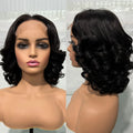 100% Human Hair Wig Highlight Bob Bouncy Loose Curly 12" 250% Density 5x5 HD Lace Closure Glueless Wigs Human Hair Ready To Wear