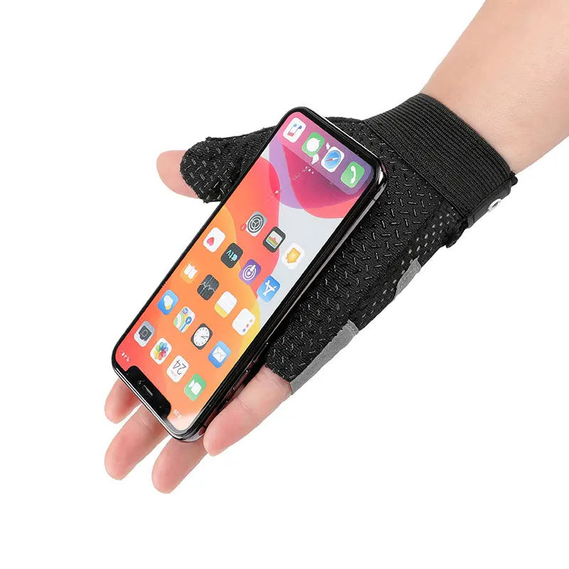 Cycling Fitness Gloves for Men Women Gym Motorcycle Summer Bicycle Fingerless Anti-slip Sports Weightlifting Breathable Gloves