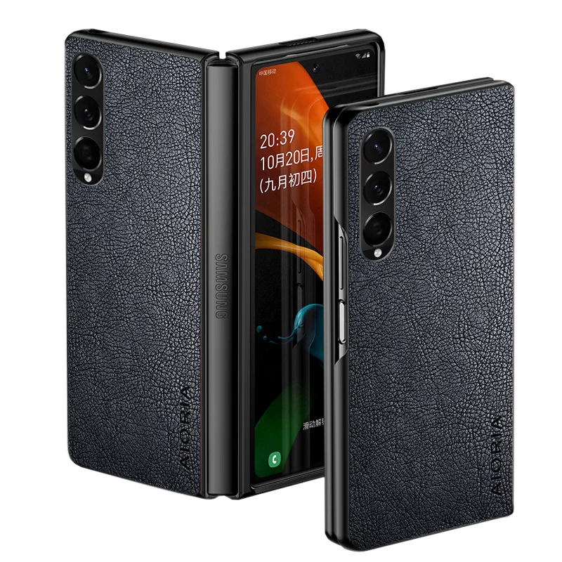 Case For Samsung Galaxy Z Fold 5 4 3 Fold5 Fold4 Fold3 Luxury Leather Business Cover For Samsung Galaxy Z Fold 4 Case