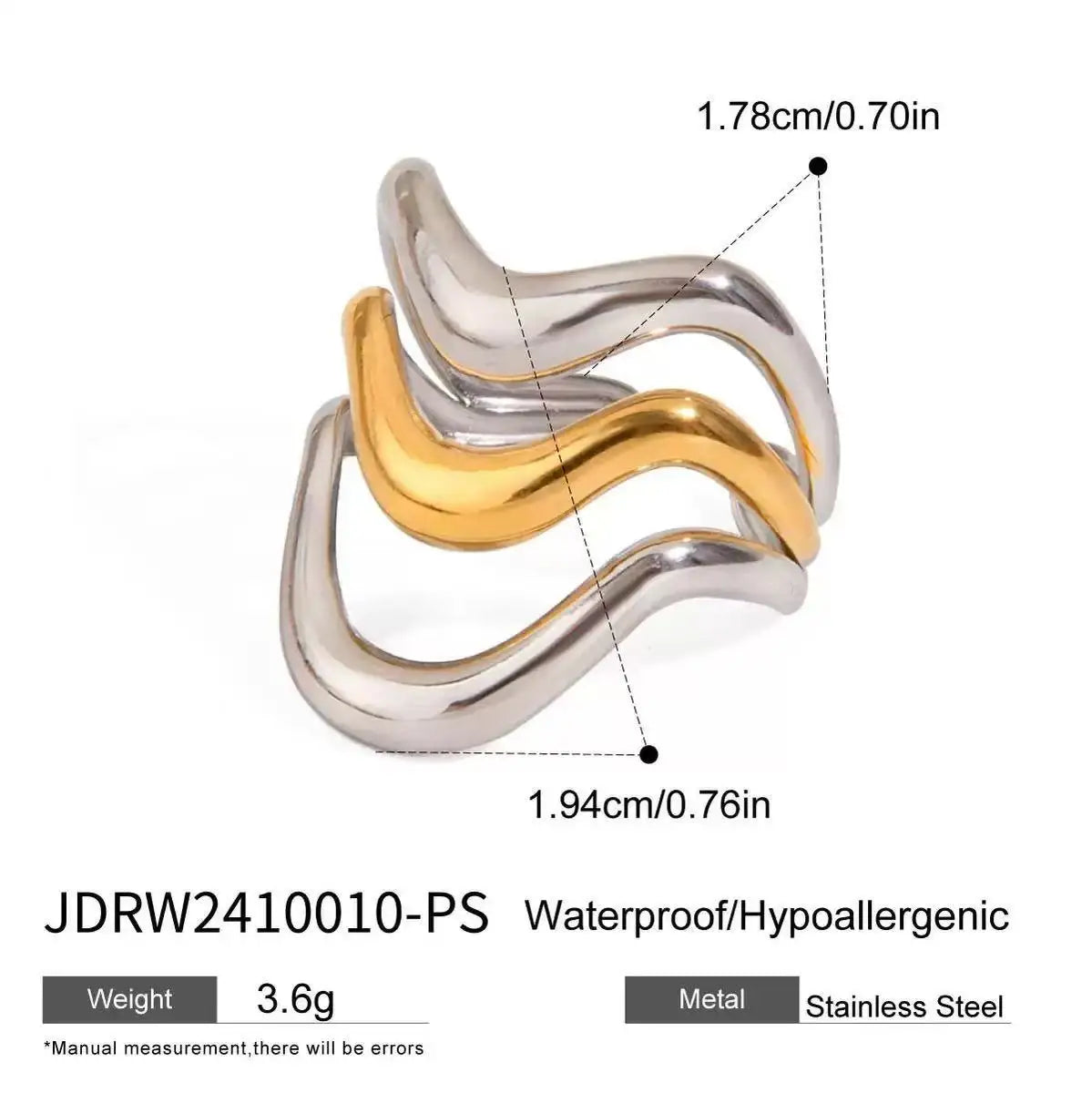 High End Waterproof Hollow Stainless Steel Finger Ring Trendy for Women Personalize Jewelry Wholesale