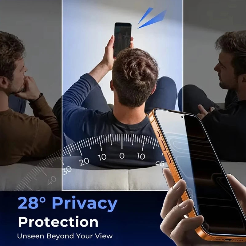 1-5Pcs Anti Spy Screen Protector For iPhone 18 17 16 15 14 13 12 11 Pro Max XS XR Air 7 8 Plus 16e One Click Installation Glass