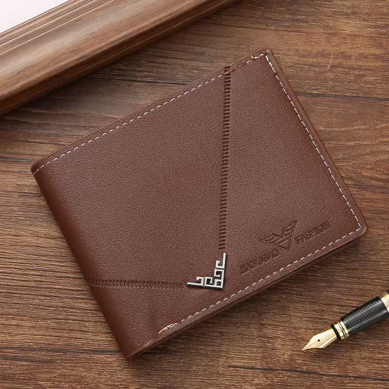 Slim Leather Wallet for Men RFID Blocking Bifold Front Pocket Wallet Minimalist Credit Card Holder Cash Money Clip