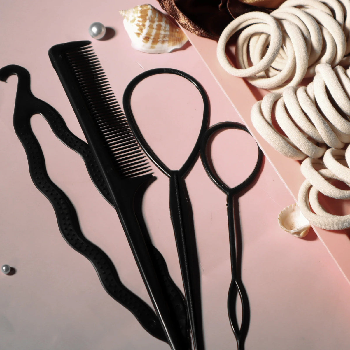 Hair Accessories for Woman Set Seamless Fashionable Brown Ponytail Holders Variety Hair Scrunchies HairBands Scrunchy Hair Ties