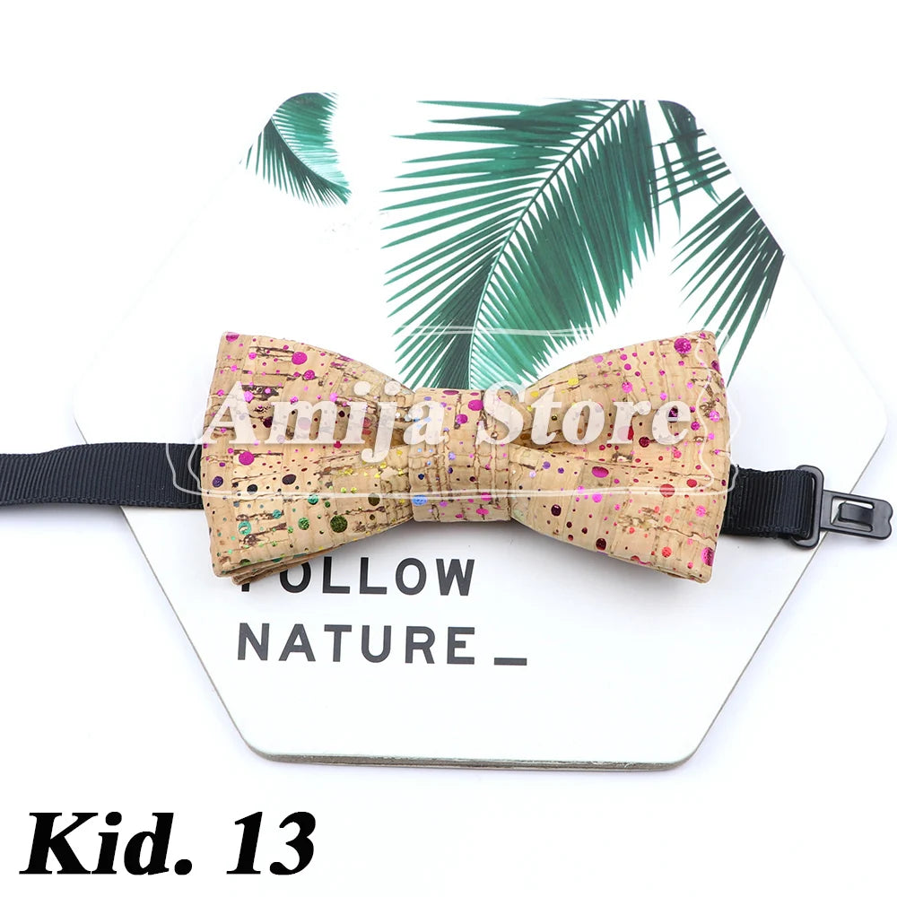 Novel Wooden Bow Tie For Man Women Cork Bowknot Retro Wood Handmade Bowties Daily Party Wedding Accessories Butterfly Wholesale