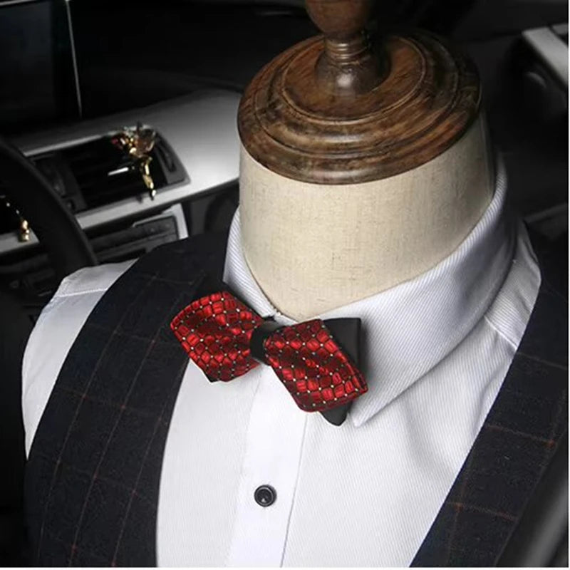 mens bow tie man luxury silver arrow red pointed black and gold fashion butterfly party wedding bow ties for men's boys bowtie
