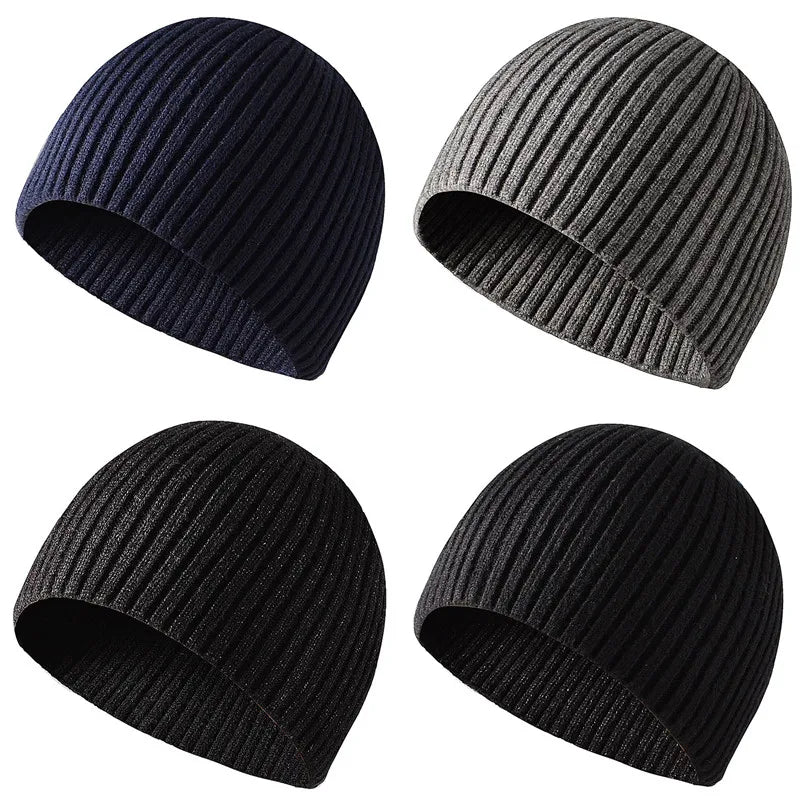 Outdoor Sports Winter Warm Knitted Pullover Beanies Windproof Hedging Caps Comforable Soft Casual Cap Hiking Cycling Hat