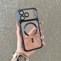 Luxury Matte Transparent Phone Case for Magsafe IPhone 17 Air 16 15 Pro Max Plus 17Air 17Pro Magnetic Bumper Back Cases Cover