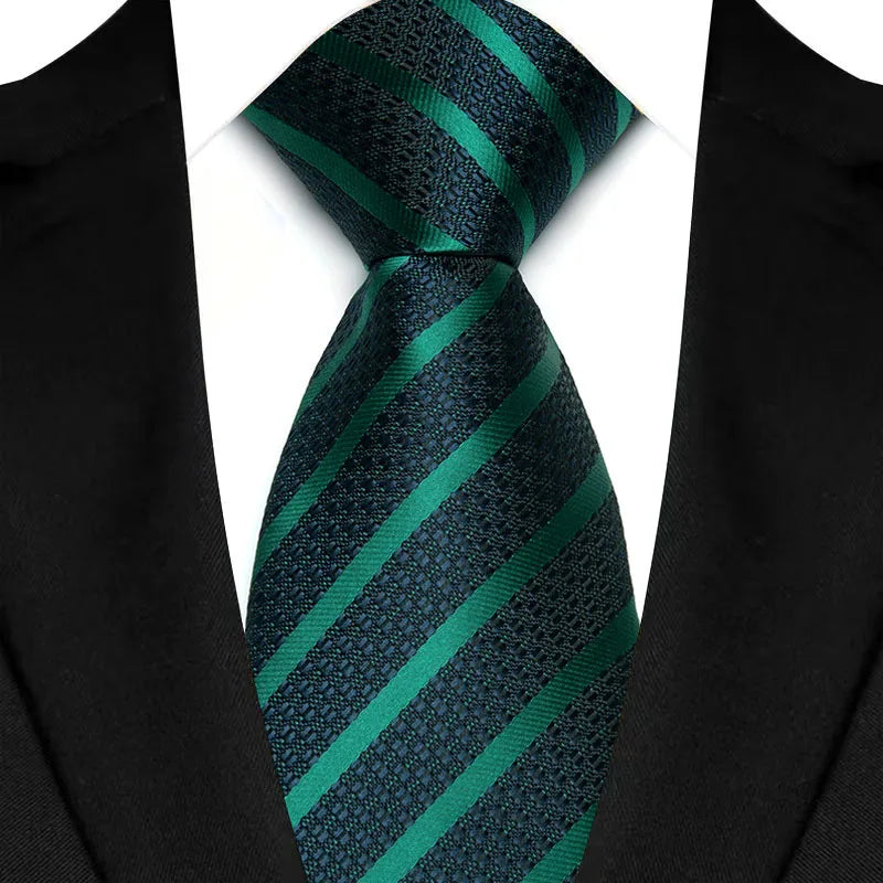 8CM Men's Ties Necktie For Man Wedding Business Party Stripes Striped Jacquard Woven Neck Tie Daily Wear Accessories Gift