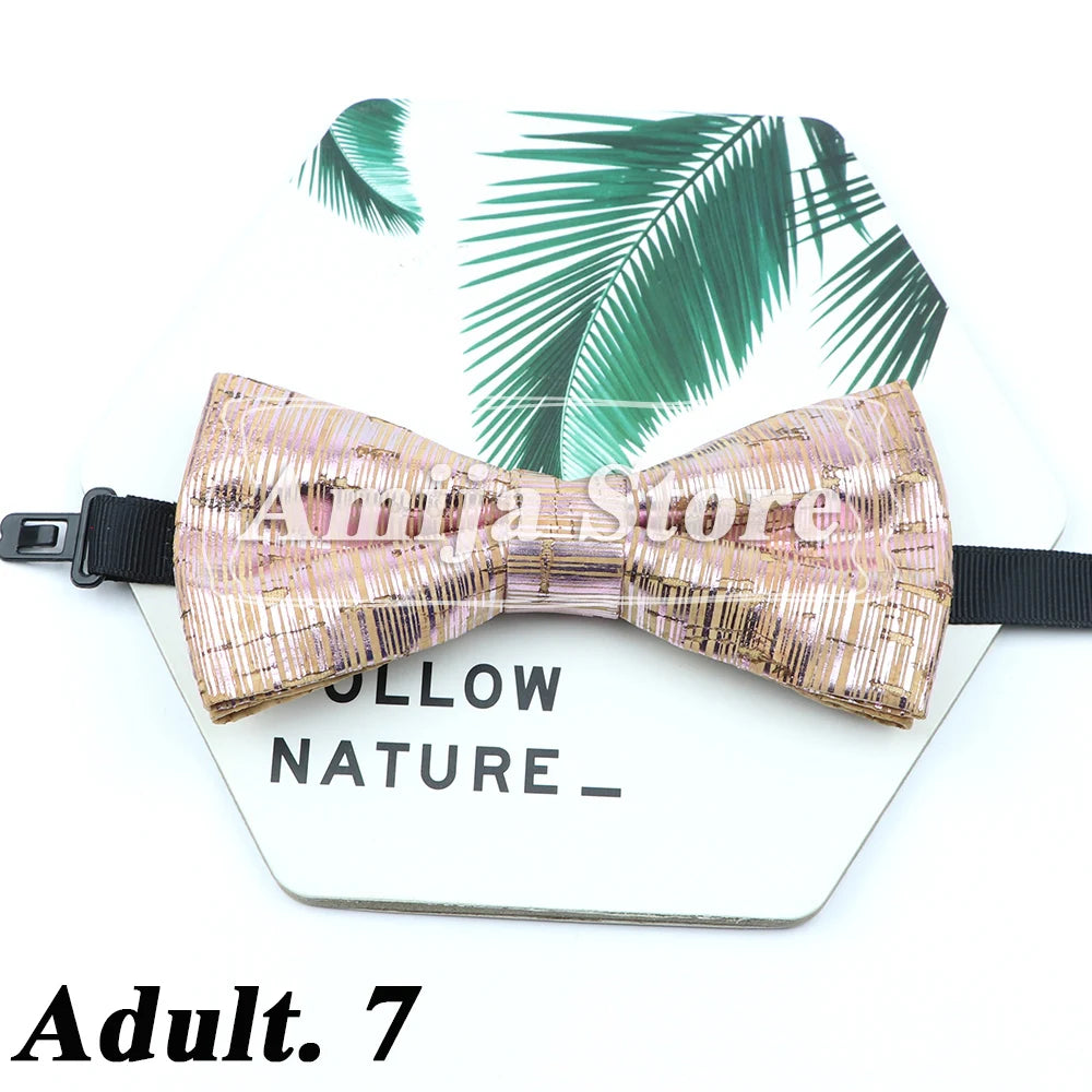 Novel Wooden Bow Tie For Man Women Cork Bowknot Retro Wood Handmade Bowties Daily Party Wedding Accessories Butterfly Wholesale