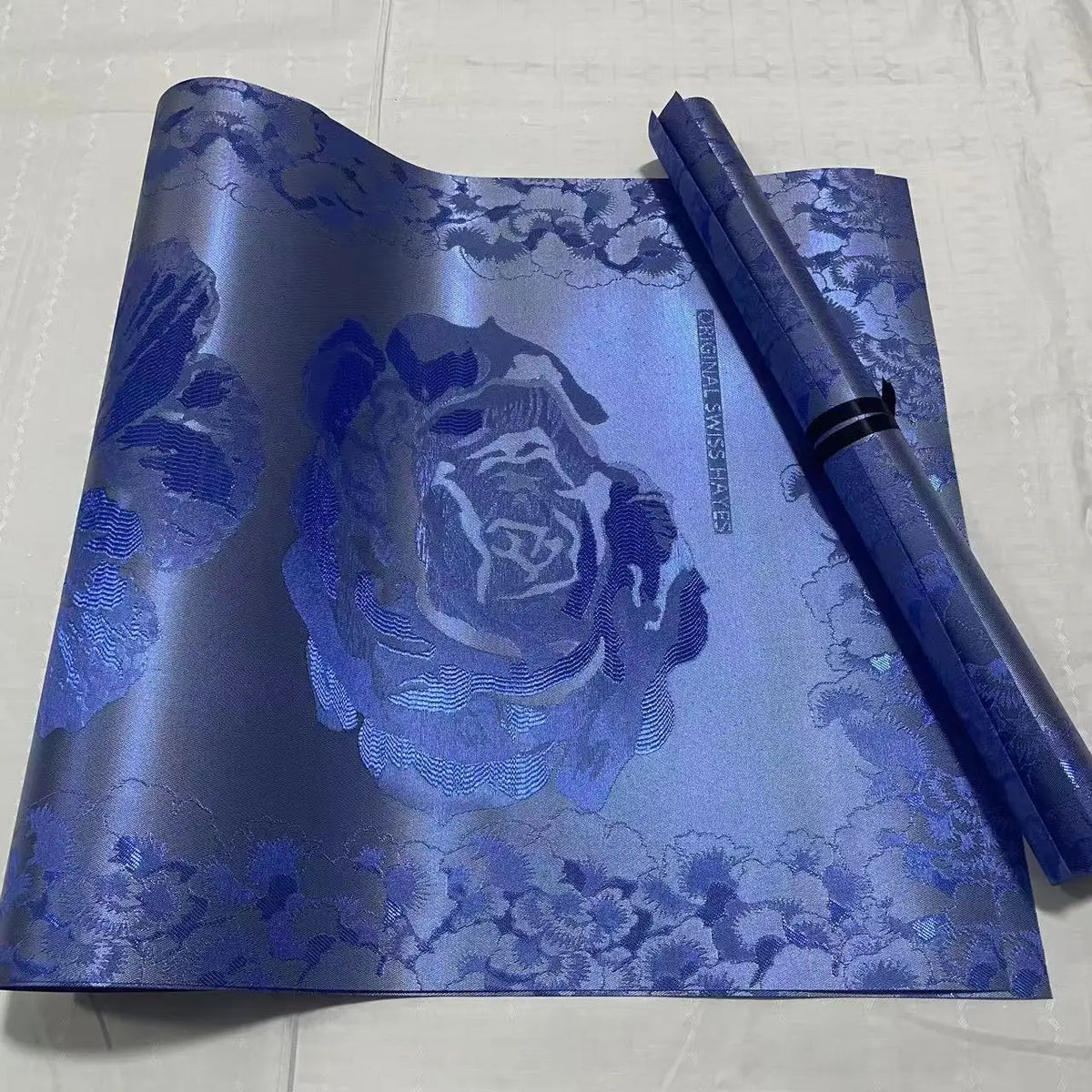 Newest African SEGO Gele Headtie Ankara Gele Ipele Blue Wrapper Head Tie Wrap Hair Scarf Turban Tissu 3D Embroidered Sego 2pcs