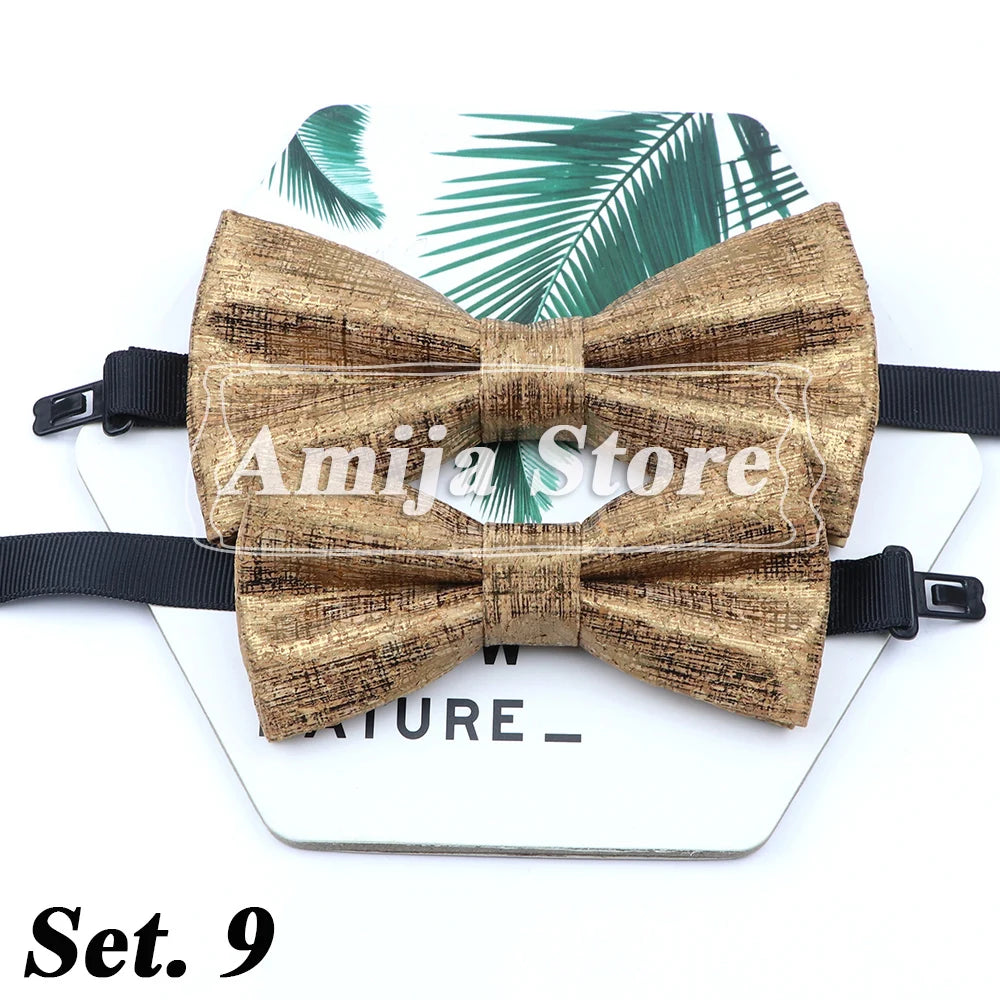 Novel Wooden Bow Tie For Man Women Cork Bowknot Retro Wood Handmade Bowties Daily Party Wedding Accessories Butterfly Wholesale