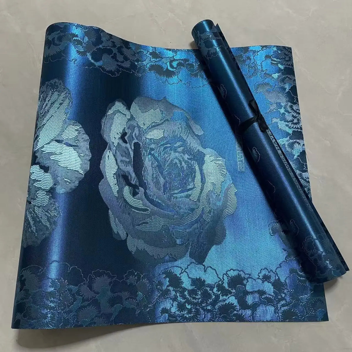 Newest African SEGO Gele Headtie Ankara Gele Ipele Blue Wrapper Head Tie Wrap Hair Scarf Turban Tissu 3D Embroidered Sego 2pcs