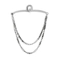 Vintage Men Tie Clip Shirt Chain Buckle U-Shaped Tie Clips Chain Jewelry Business Banquet Wedding Formal Tie Necktie Accessories