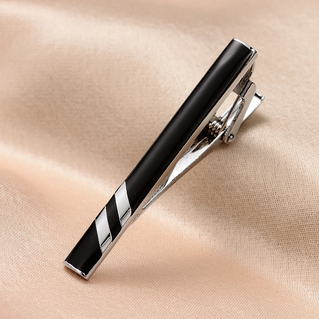 Tie Clip For Men Business Party Minimalist Tie Clips And Cufflinks To Man Shirt Gift Box Jewelry Men's Cuff Man Fashion Lawyer