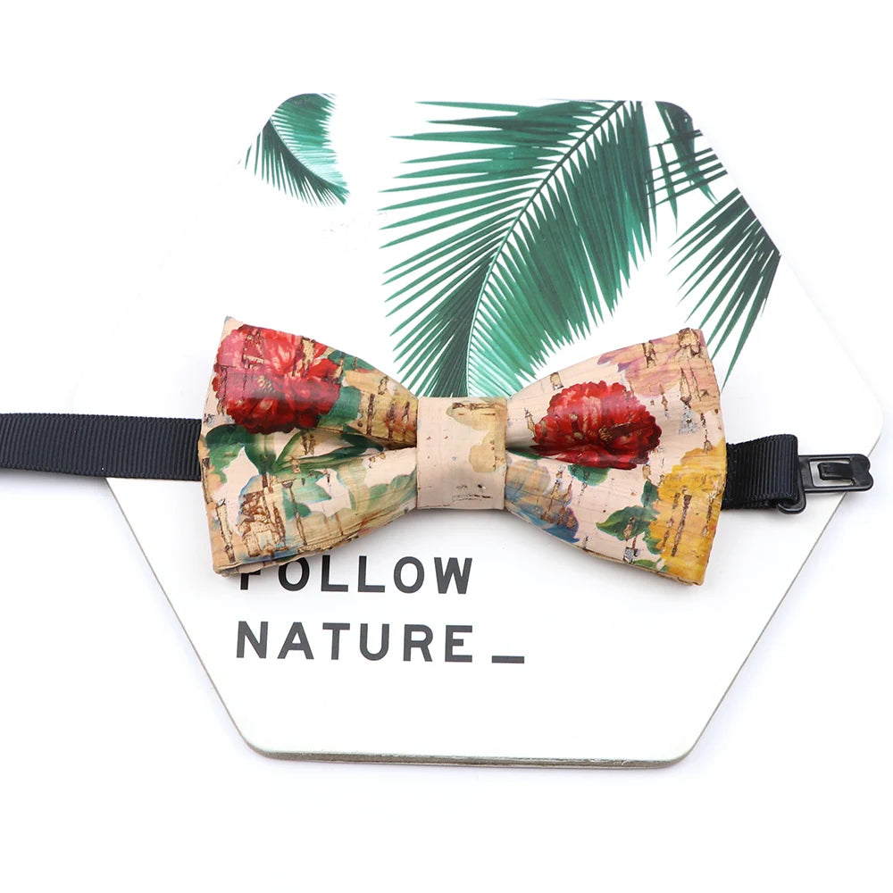 Novel Wooden Bow Tie For Man Women Cork Bowknot Retro Wood Handmade Bowties Daily Party Wedding Accessories Butterfly Wholesale