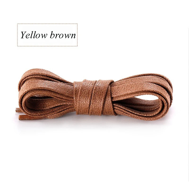 Fashion Flat Waxed Cotton Shoe Laces Unisex Boots Casual Sneakers Shoelace Leather Laces Shoes Boots Waterproof for Shoelaces