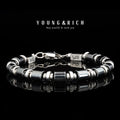 Men's Hematite Bracelet: Retro Chic, Minimalist Design, Cuban Chain Link, Niche Luxury Accessory.