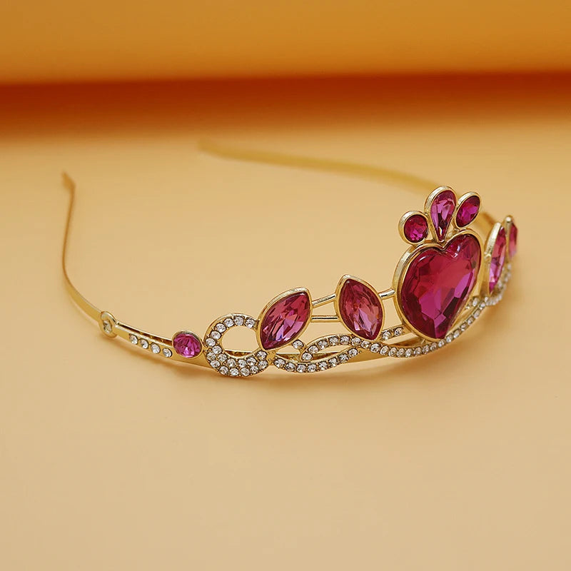 Girl Birthday tiara Crowns Bridal Wedding Hair Accessories Princess Queen Blue Crown Women Party Performance Hair Accessories