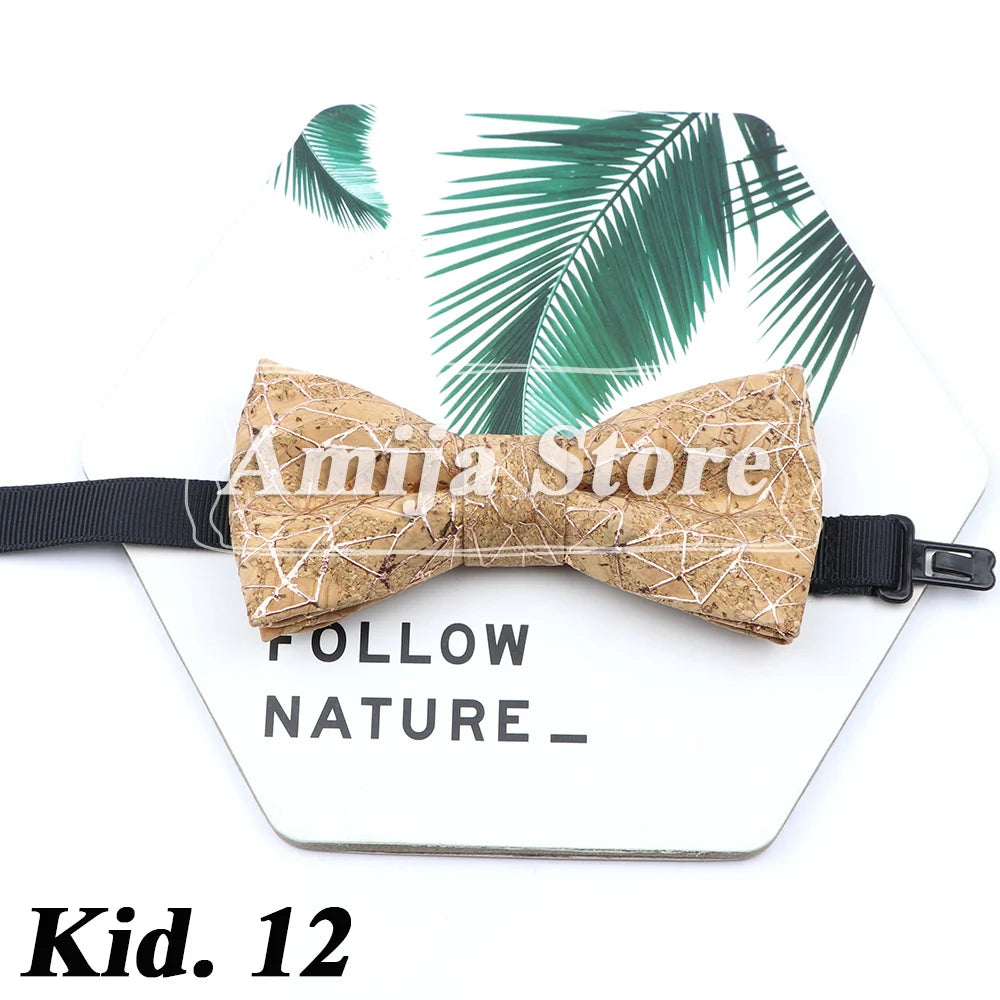 Novel Wooden Bow Tie For Man Women Cork Bowknot Retro Wood Handmade Bowties Daily Party Wedding Accessories Butterfly Wholesale