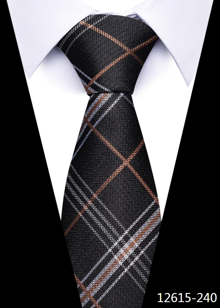 Tie For Men Newest Design Factory Sale Hot Sale 7.5 cm Necktie Yellow Plaid Shirt Accessories Man's Abraham Lincoln's Birthday