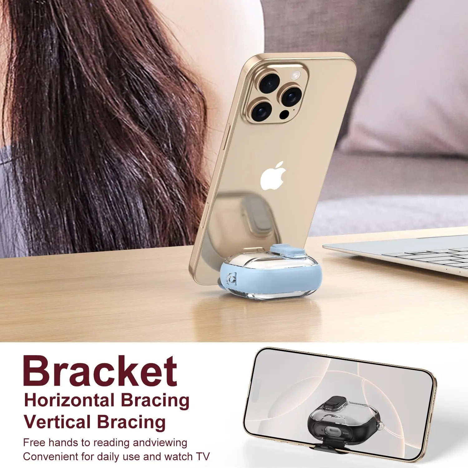 2025 for AirPods Pro 3 Case with Phone Stand&Cleaner Kit Protective Cover for AirPods Pro 3 with Keychain for Airpods Pro 3 Case