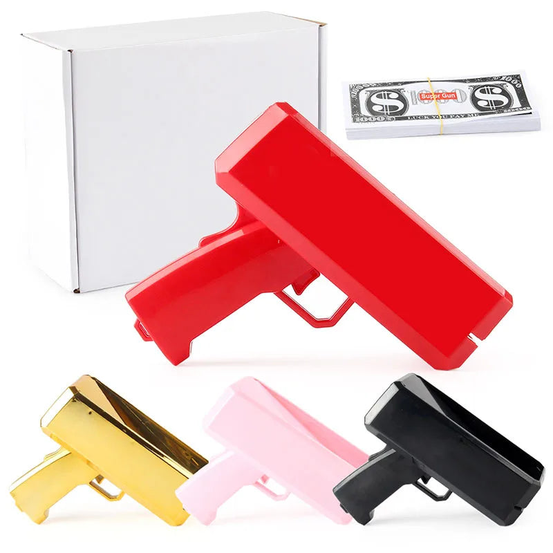 Shoot Money Gun Toy Party Banknote Shoot Pistol Paper Money Shooter Throwing Machine Funny Game Fashion Gift Party Supply Toys