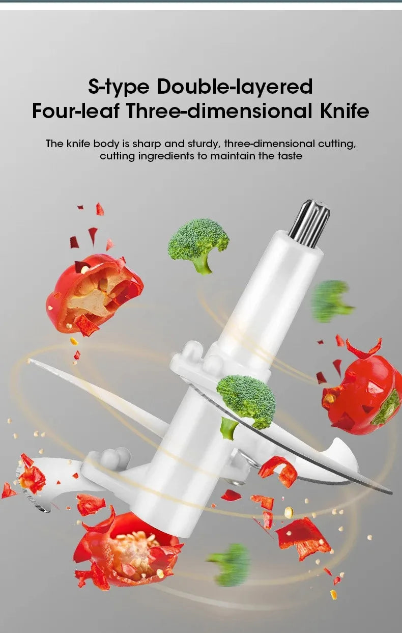 304 Stainless Steel Meat Grinder 3 Gears Adjustment 5L Electric Meat Mincer Mincing Machine Kitchen Chopper Food Processor