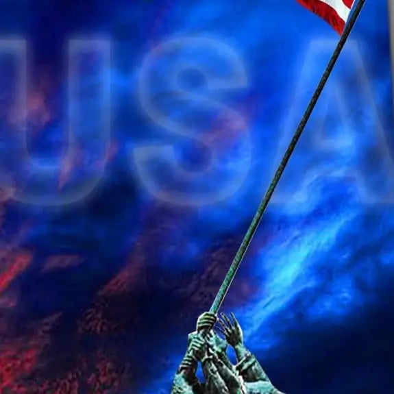 Print Patriotic Neckties Mens Iwo Jima World War 2 Tie Memorial Day Necktie Flag Ties