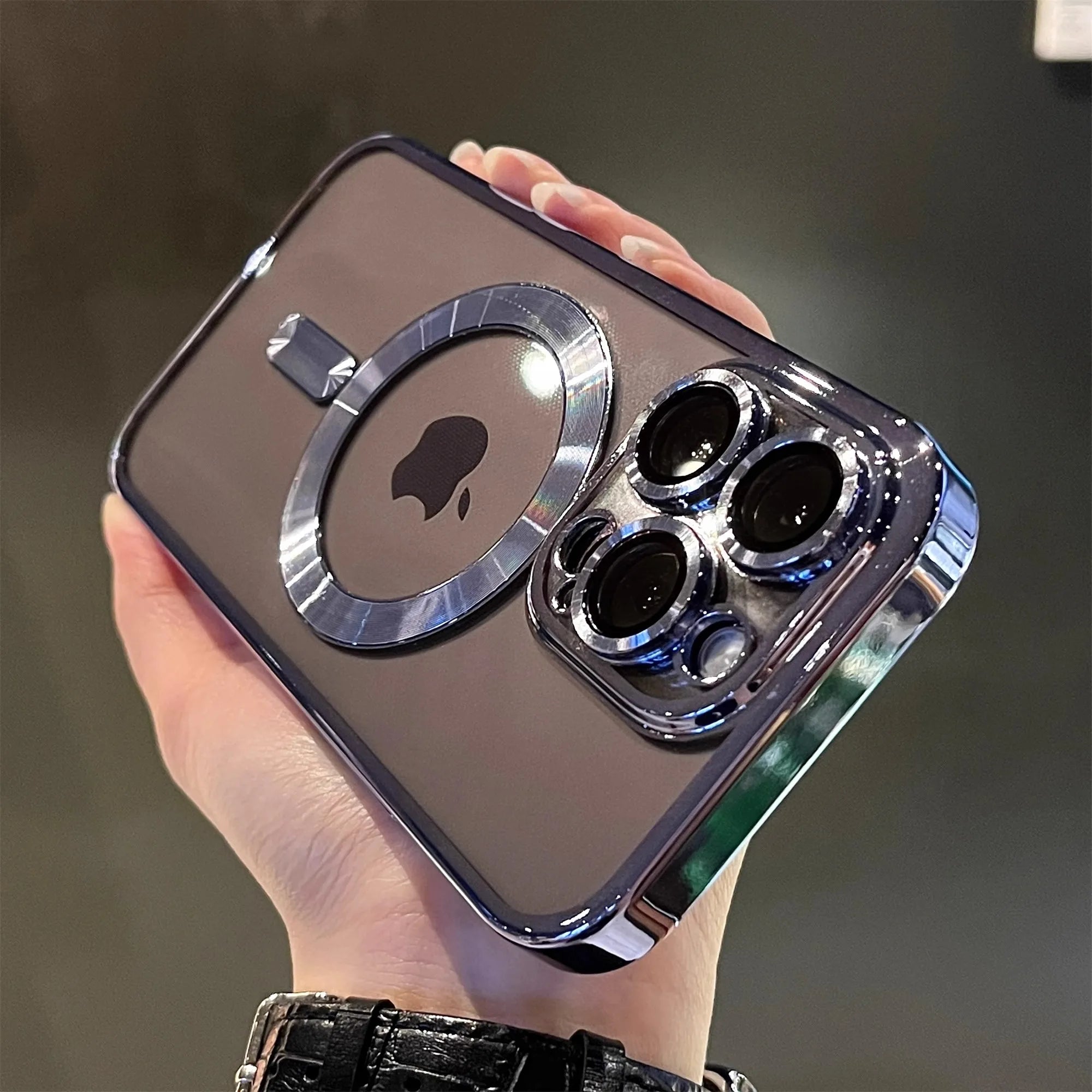 Luxury Magnetic For Magsafe Wireless Charge Plating Clear Case For iPhone 17 11 12 13 14 15 16 Pro Max Shockproof Silicone Cover
