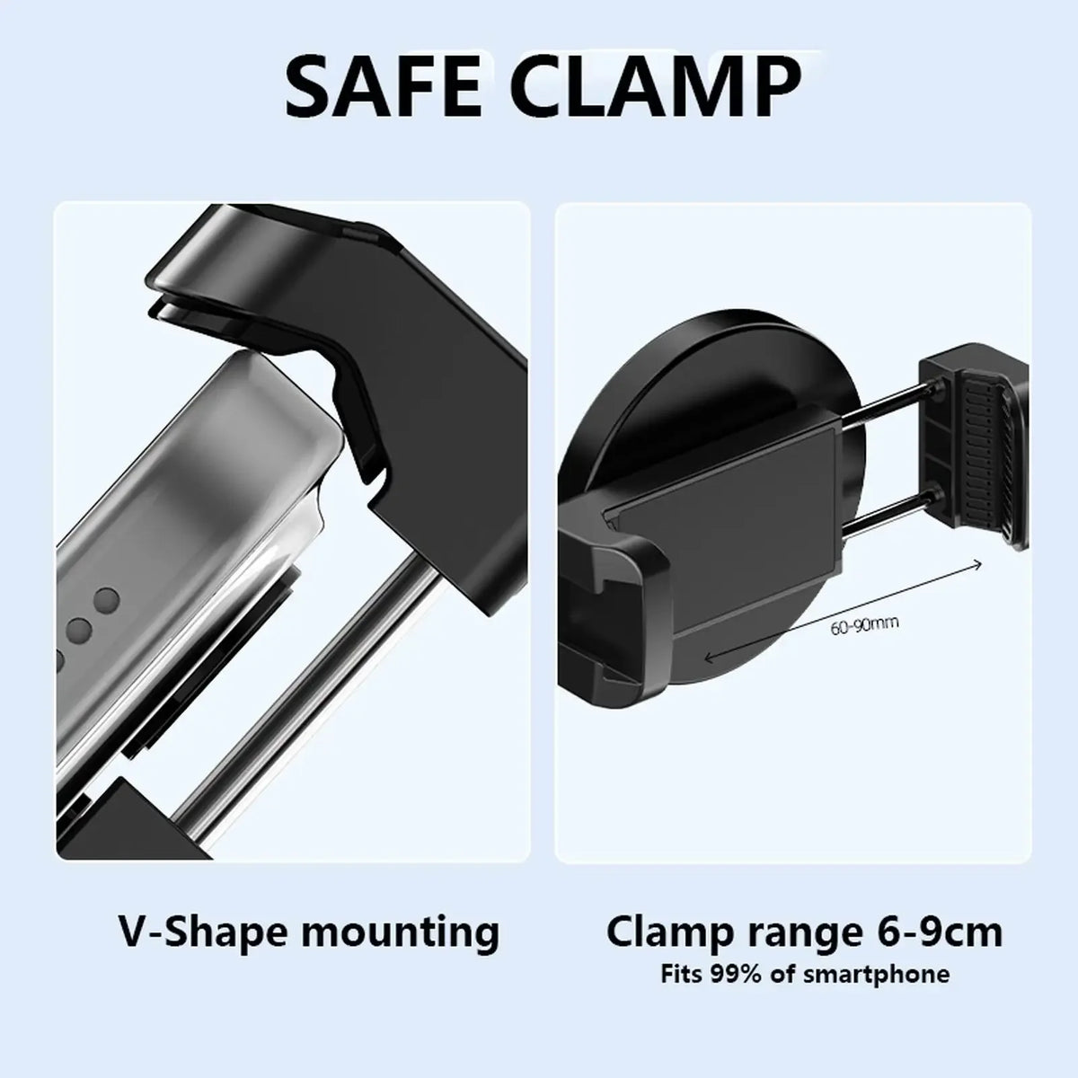 Magnetic Phone Holder Strong Magnet Base Cell Phone Clamp for Gym Treadmill Motorcycle Refrigerator Kitchen Bathroom