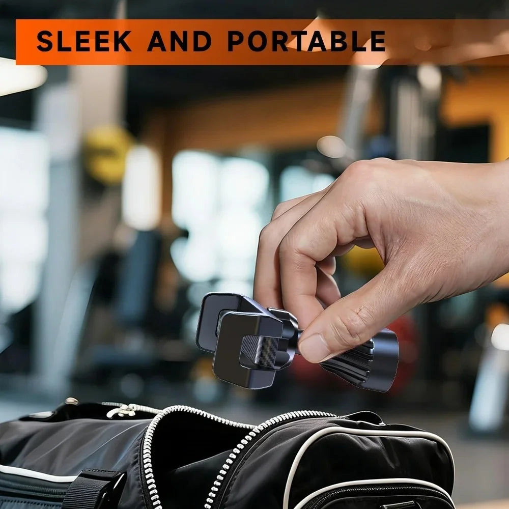 Magnetic Phone Holder, 360° Adjustable Retractable Clamp Universal Hands-Free for Gym, Forklift, Kitchen, Fits All Phones