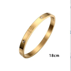Beads Punk Gold Plated Thick Textured Open Bracelet Bangle for Women Men Trendy Stainless Steel Metal Bracelets