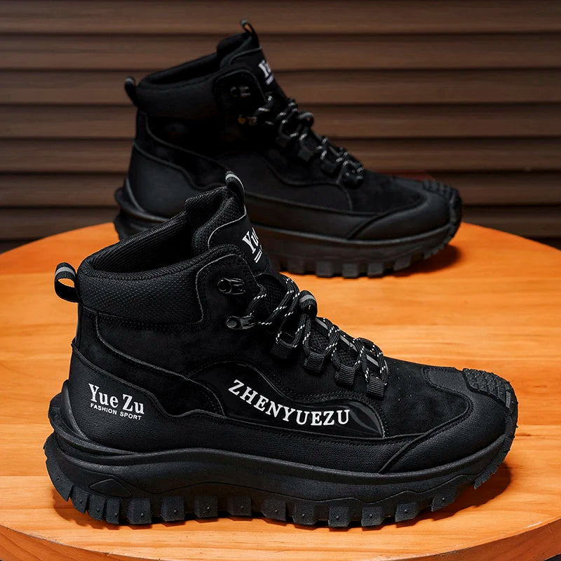 Men's Western Boots, with Thick, Wear-Resistant Soles and Comfortable Lining, Suitable for Outdoor Activities, Camping, Hiking, and Other Outfits