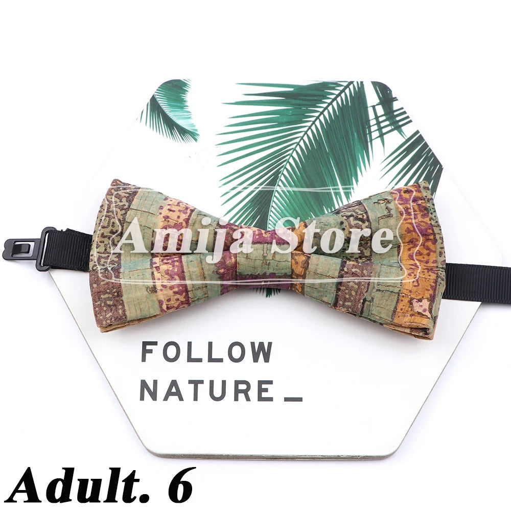 Novel Wooden Bow Tie For Man Women Cork Bowknot Retro Wood Handmade Bowties Daily Party Wedding Accessories Butterfly Wholesale