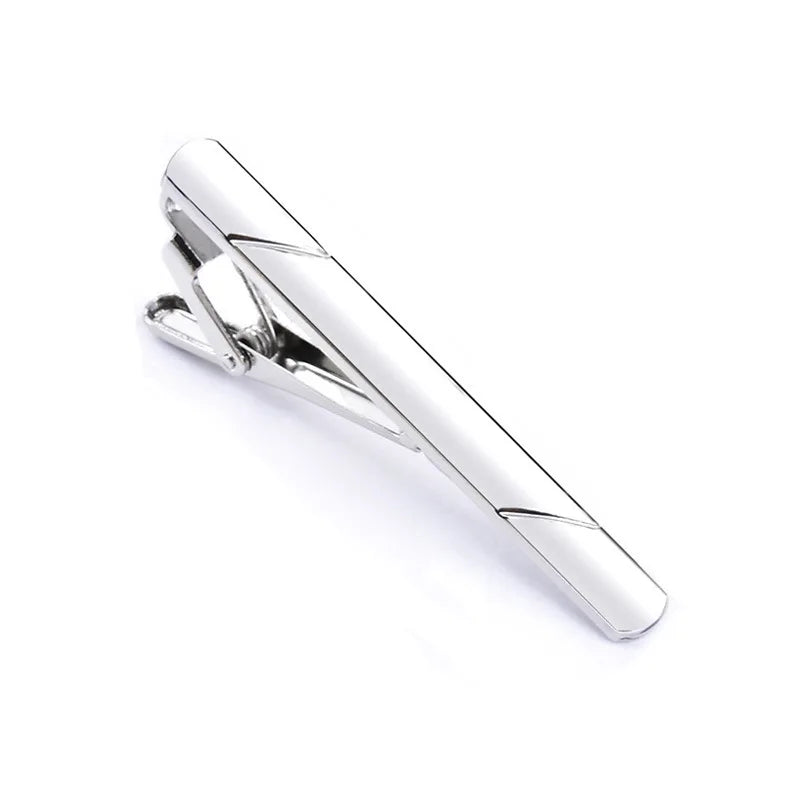 5.8x0.6cm Colourful Tie Clip for Men Metal Copper Simple Bar Clasp Practical Black Navy Blue Necktie Clasp