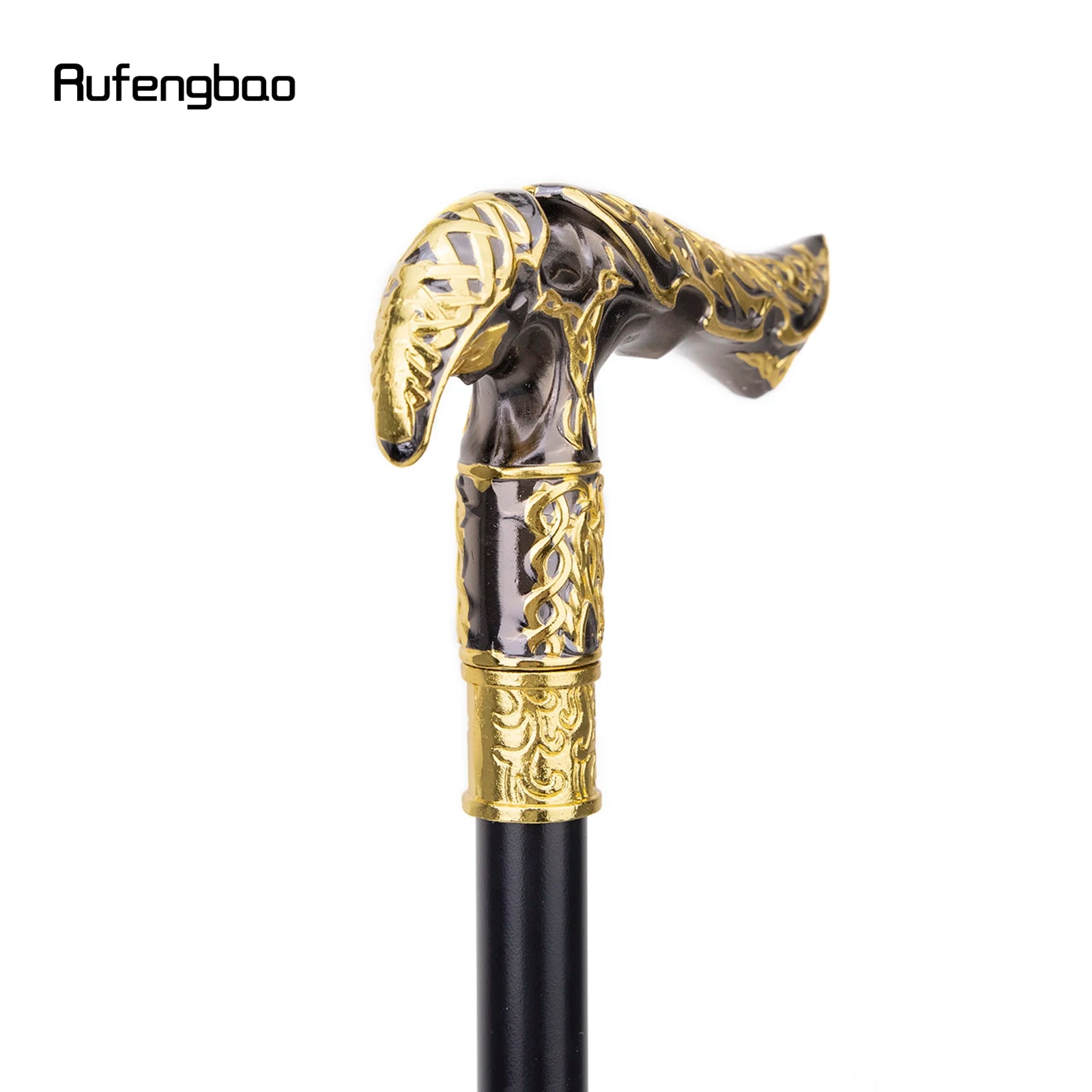 Gold Black Luxury Type Walking Cane Fashion Decorative Walking Stick Gentleman Elegant Cosplay Cane Knob Crosier 93cm