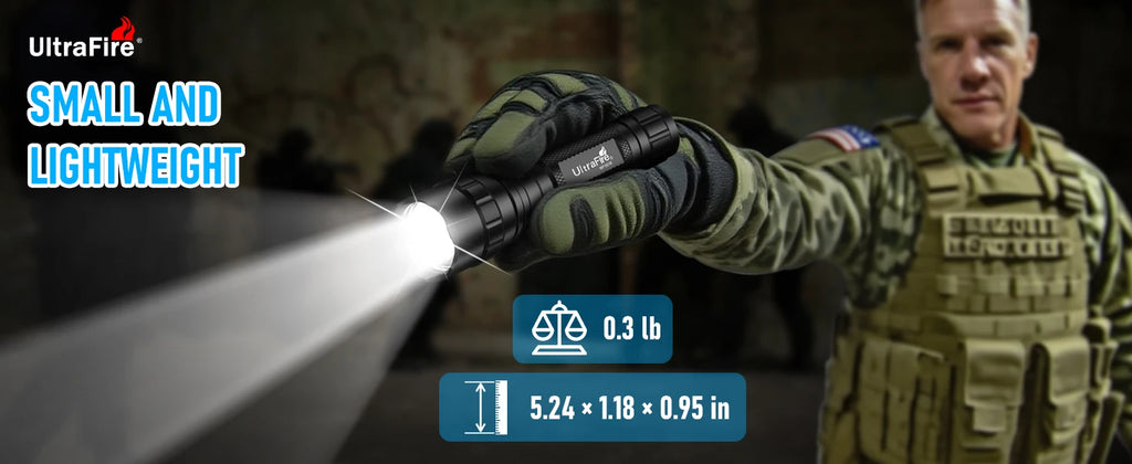 UltraFire WF-501B LED Tactical Police Flashlight 1200LM Military Torch with Duty Belt Holster Rechargeable Battery and Charger