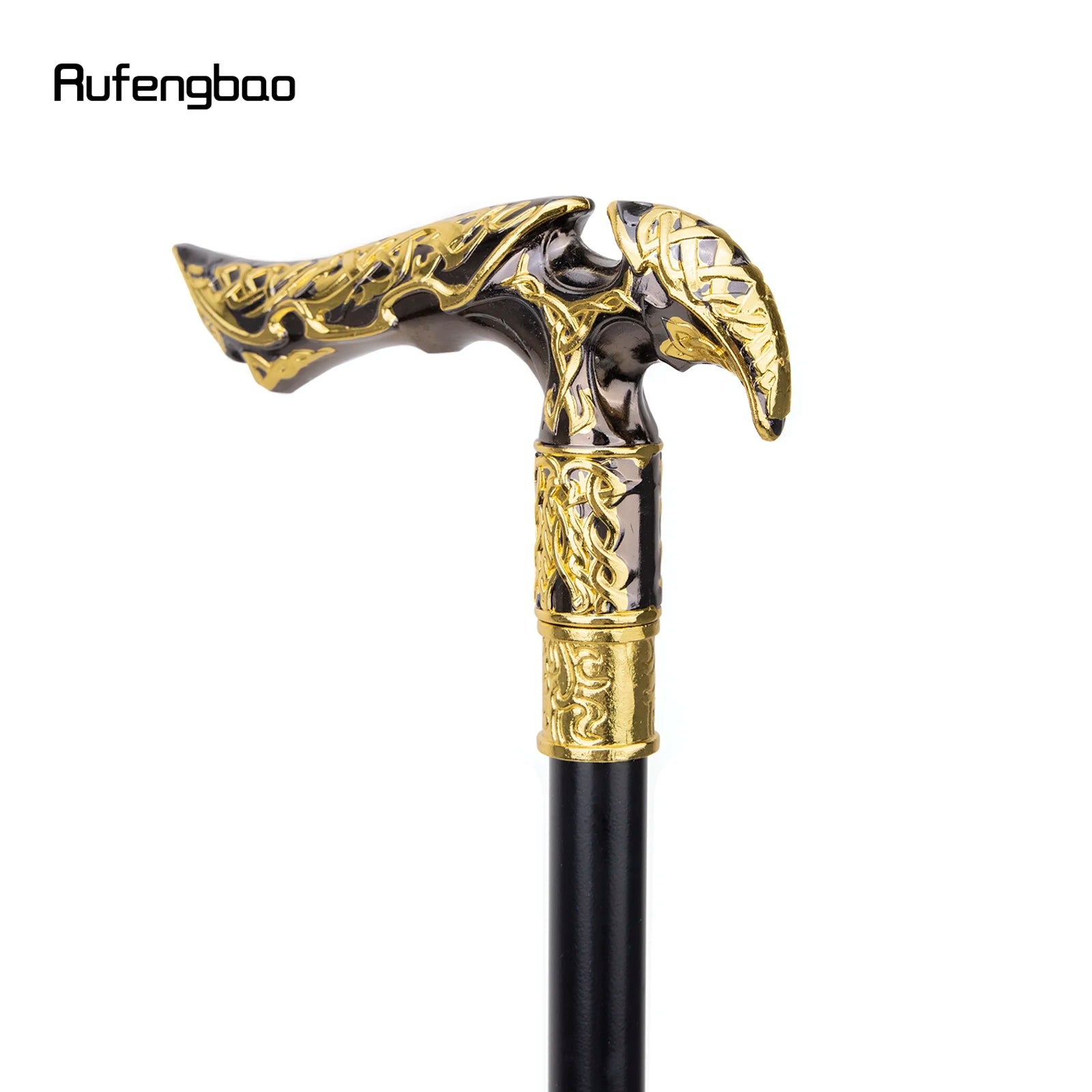 Gold Black Luxury Type Walking Cane Fashion Decorative Walking Stick Gentleman Elegant Cosplay Cane Knob Crosier 93cm