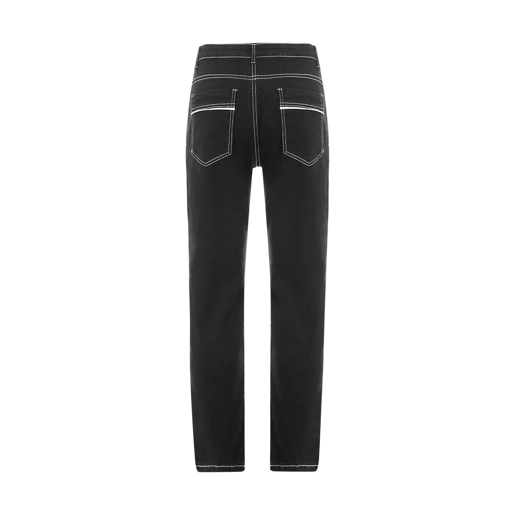 Straight Jeans Men Washed No Hole Jean Spring Summer Boyfriend Jeans Streetwear Loose Cacual Designer Long Denim Pants Trousers