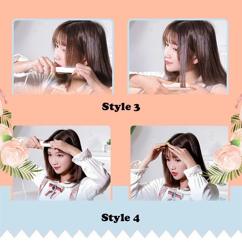 Mini Hair-Straightener Curly and Straight Hair Supplies Thermostatic Electric Ceramic Curling Iron National standard double flat