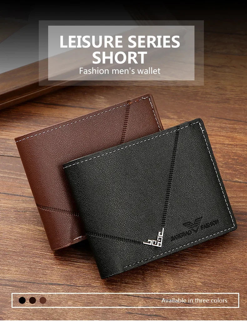 Slim Leather Wallet for Men RFID Blocking Bifold Front Pocket Wallet Minimalist Credit Card Holder Cash Money Clip