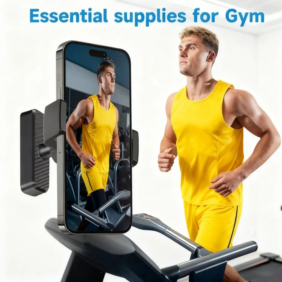 Portable Gym Magnetic Phone Holder with Magnet Base Attach to Metal Surface, 360 °   Adjustable Gym Phone Holder Magnetic Mount for a