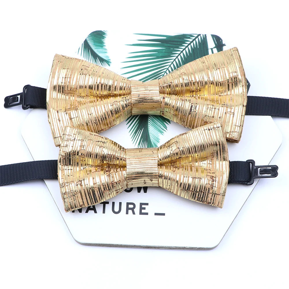 Novel Wooden Bow Tie For Man Women Cork Bowknot Retro Wood Handmade Bowties Daily Party Wedding Accessories Butterfly Wholesale