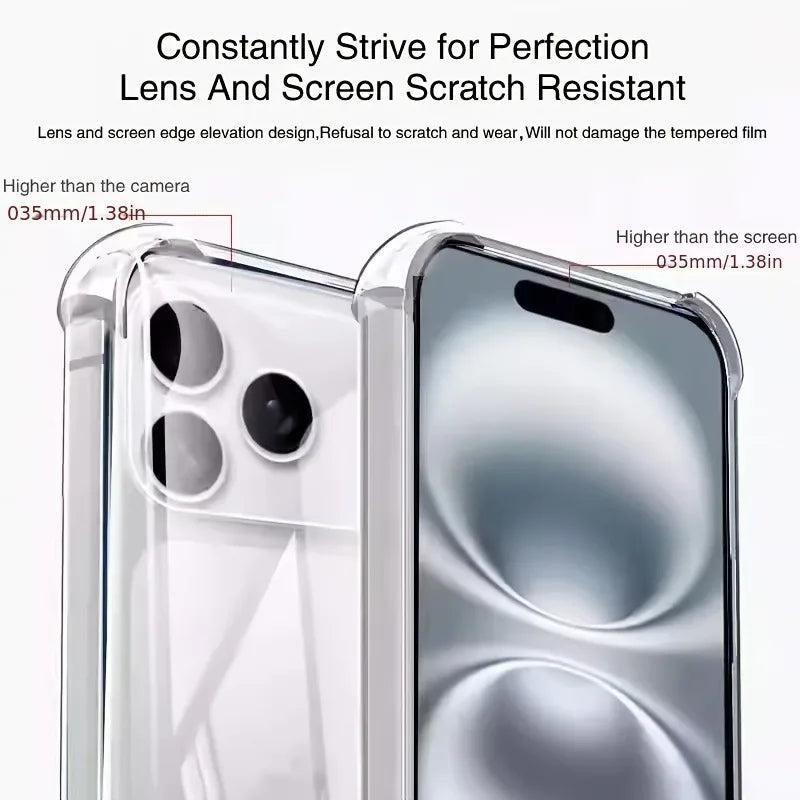 Ultra Thin Transparent Phone Case For iPhone 17 Pro Max Soft TPU Cases For iPhone17 Pro Max 17Pro Shockproof Clear Back Cover