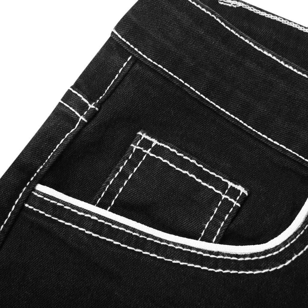 Straight Jeans Men Washed No Hole Jean Spring Summer Boyfriend Jeans Streetwear Loose Cacual Designer Long Denim Pants Trousers