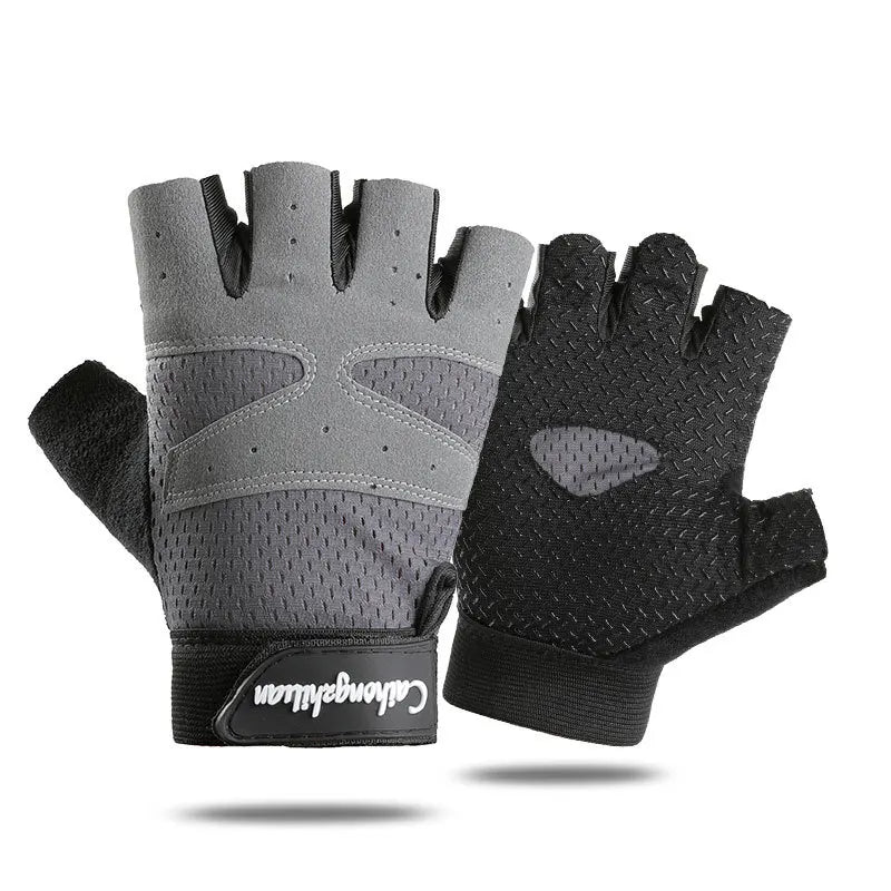 Cycling Fitness Gloves for Men Women Gym Motorcycle Summer Bicycle Fingerless Anti-slip Sports Weightlifting Breathable Gloves
