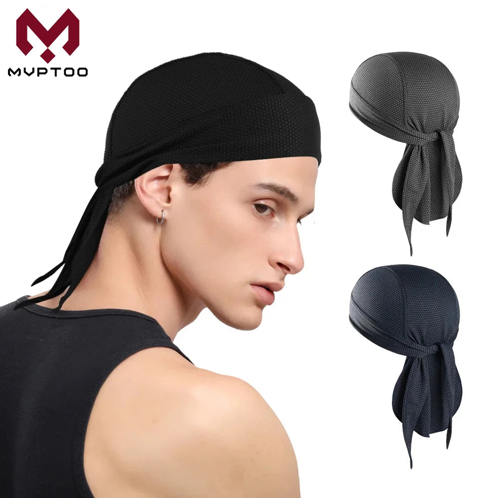 Quick-drying Bandana Cooling Doo Rags Sun Protection Headscarf Summer Beanies Hats Sport Running Cycling Hip Hop Soft Cap Durags