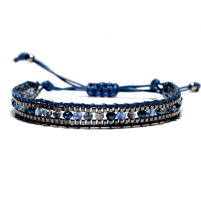 Bohemian String Bracelet For Women Girlfriend Handmade Irregular Seed Beads Braslet Lucky Red Braclet Beach Leisure Braclet Gift
