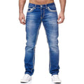 Straight Jeans Men Washed No Hole Jean Spring Summer Boyfriend Jeans Streetwear Loose Cacual Designer Long Denim Pants Trousers