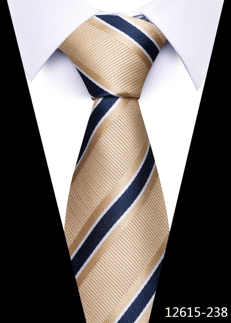 Tie For Men Newest Design Factory Sale Hot Sale 7.5 cm Necktie Yellow Plaid Shirt Accessories Man's Abraham Lincoln's Birthday
